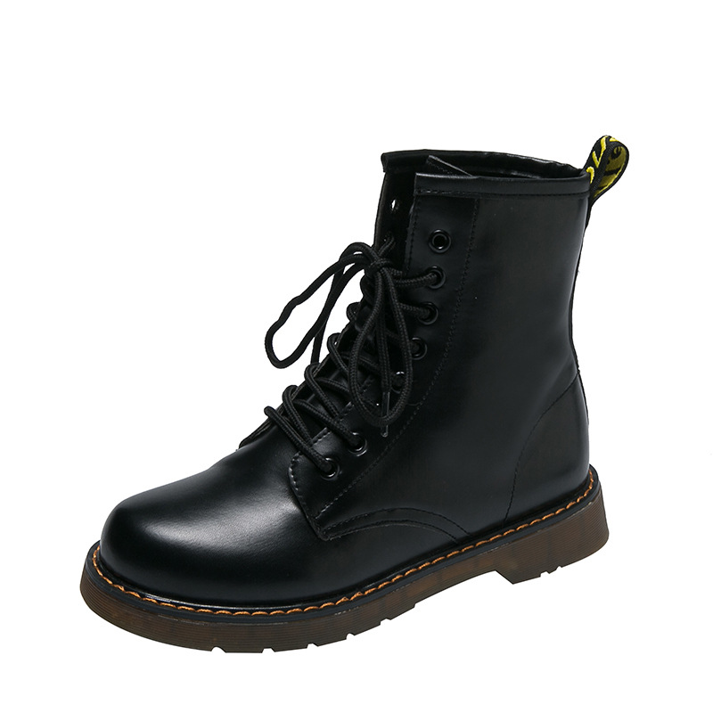 Stylish Round-toe Lace-up Chunky-soled Womens Casual All-match Dr Martens-style Boots foto 4