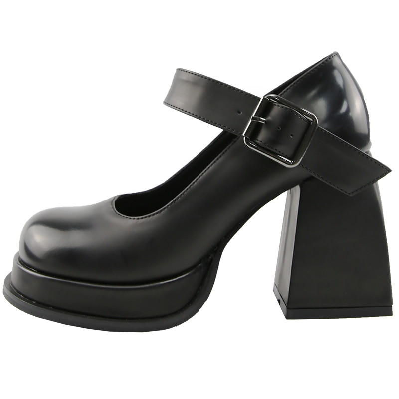 French High Heel Flat Mary Jane Shoes foto 5