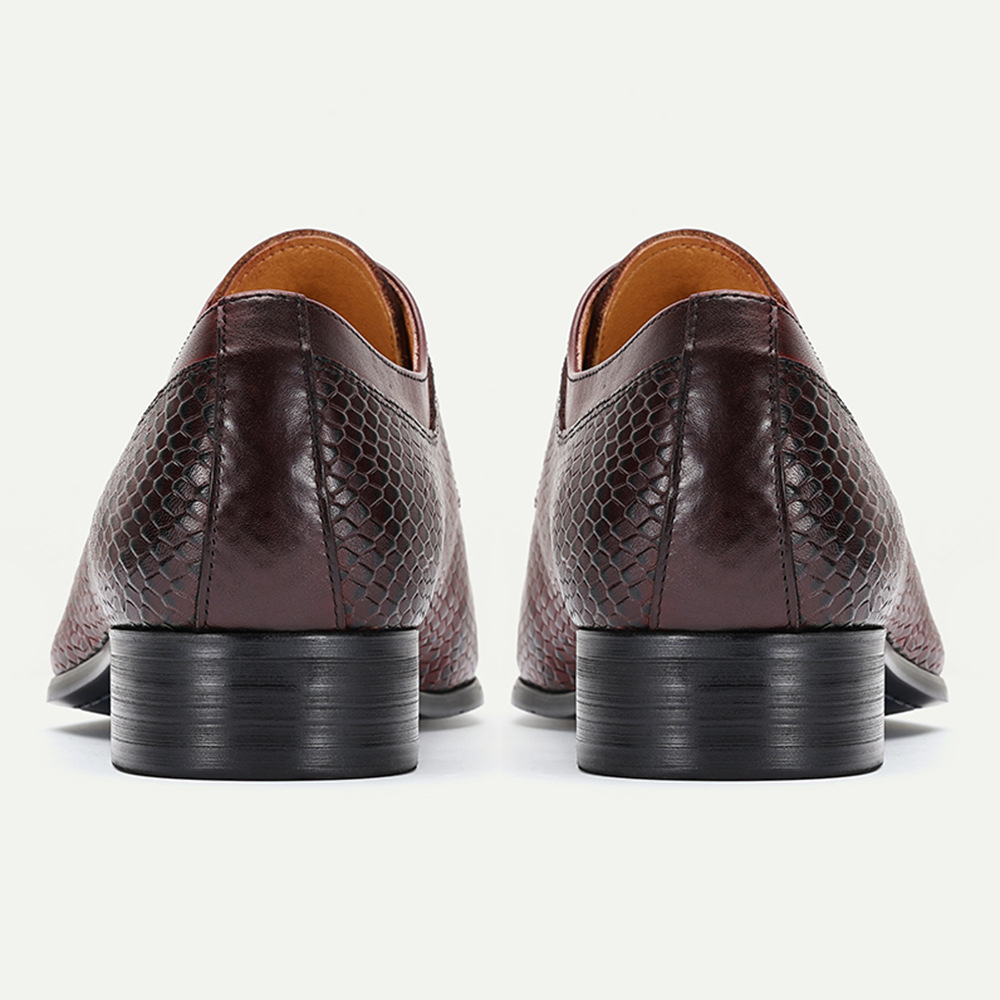 Pointed-toe Four-season Men's Business Casual Leather Shoes foto 4