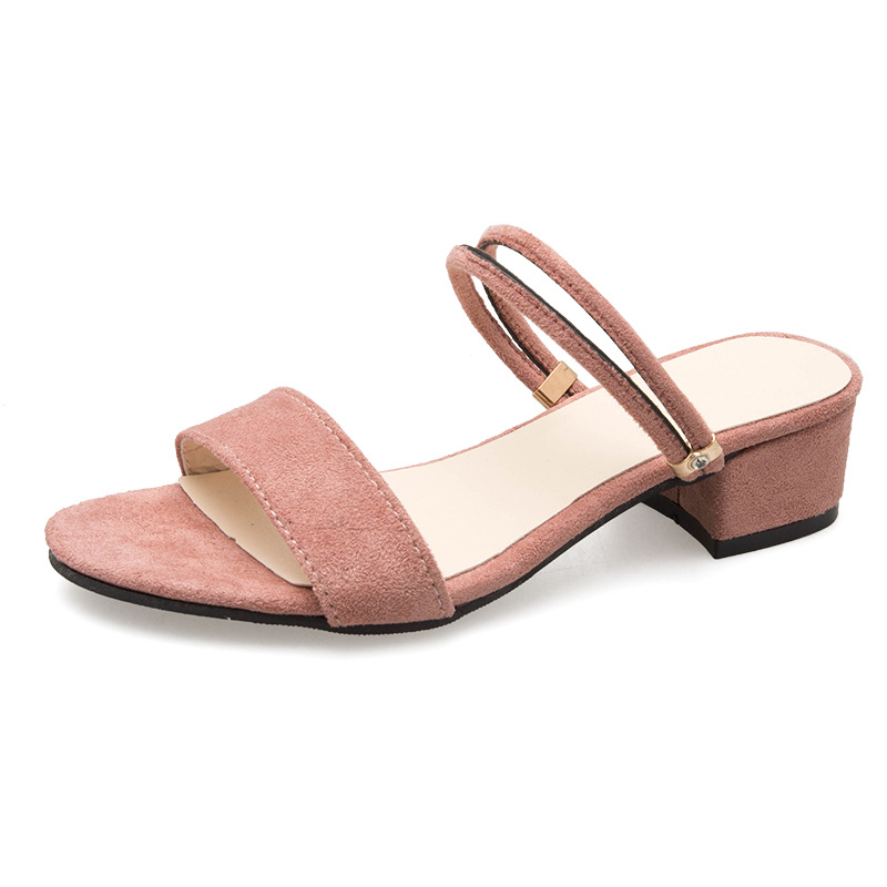 New Chunky-heel Mid-heel Sandalstwo Styles In One foto 3