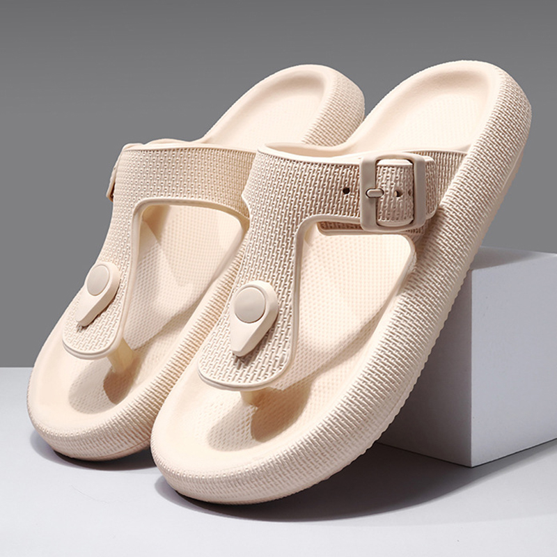 EVA Buckle Flip-flop Fashion Non-slip Slip-on Slippers Outdoor Dual-use Beach Shoes foto 4