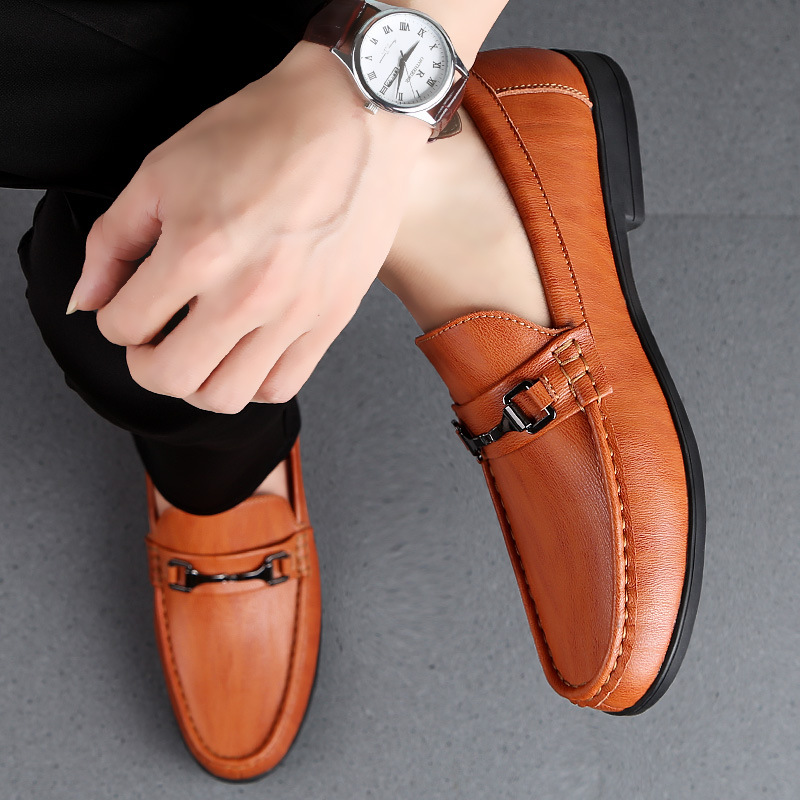 Fashion Personality Male Platform Casual Leather Shoes foto 4
