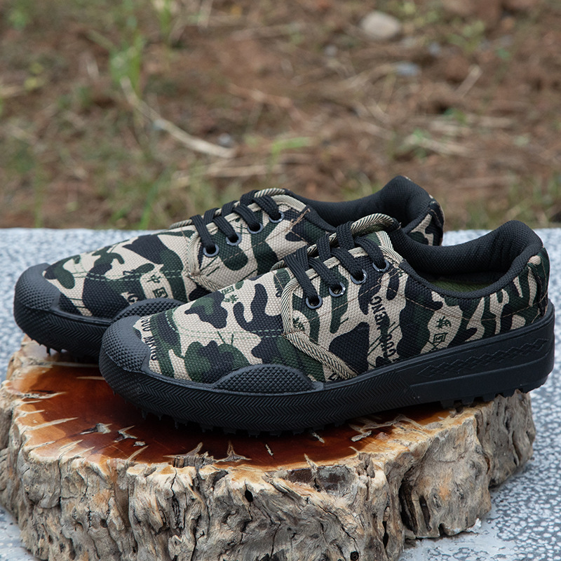 Military Training Work Shoes Outdoor Farmland Rubber Yellow Sneaker foto 5