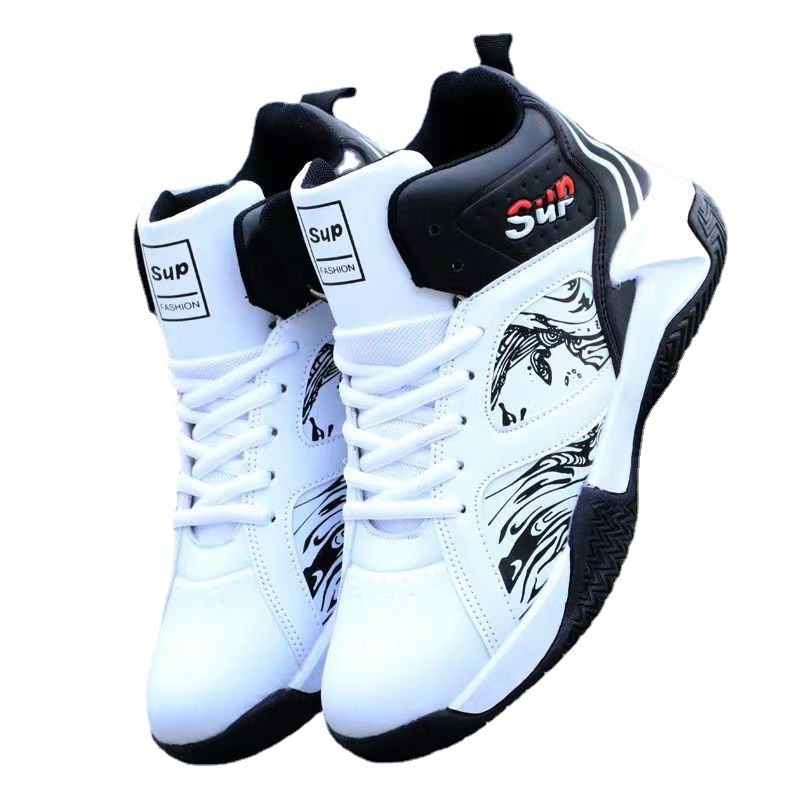 Lace-up Fashion Leather Men's Basketball Sneaker foto 4