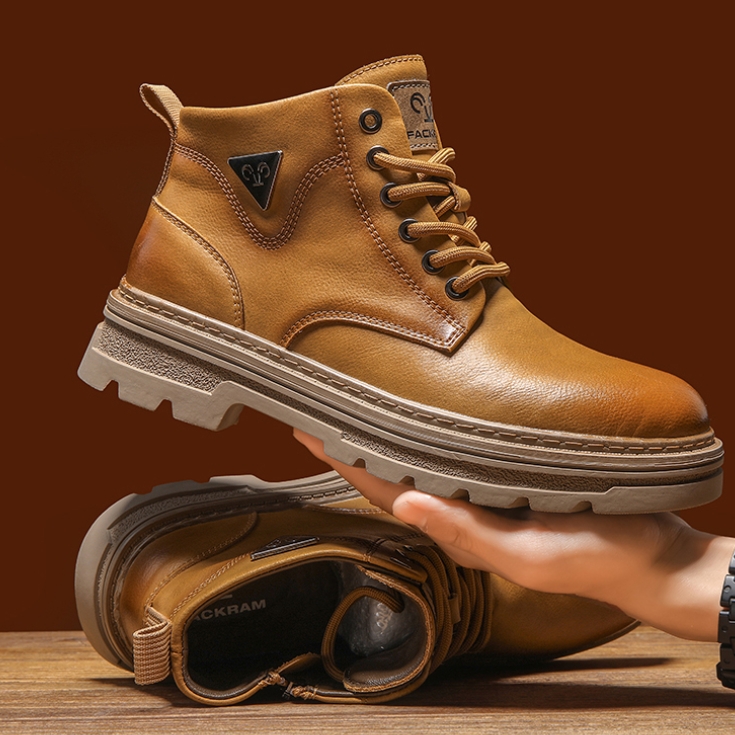 Men's Authentic Leather British Style Working Boots foto 5