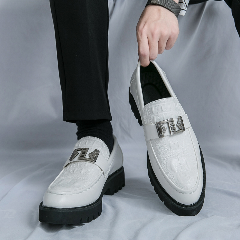 Thick Bottom Slip-on Business Casual Leather Shoes foto 3