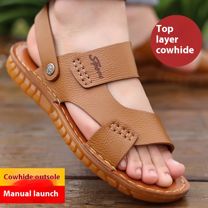 Men's Casual Beach Shoes Non-slip Tendon Bottom