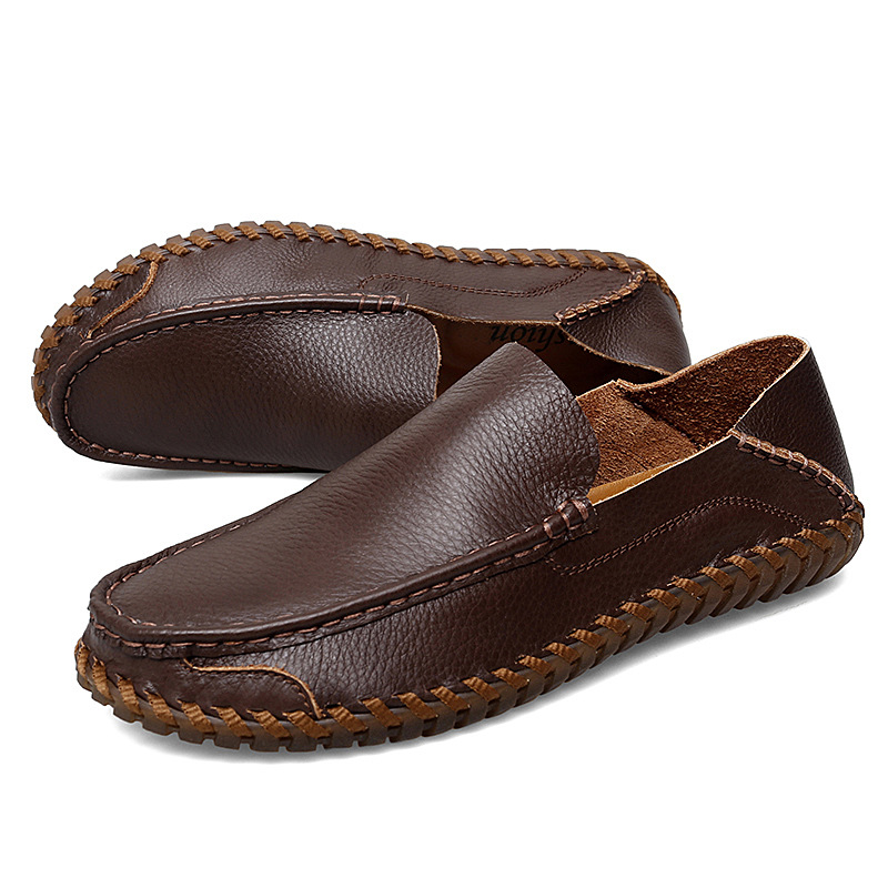 Lazy Top Layer Leather Shoes Plus Size Casual foto 3