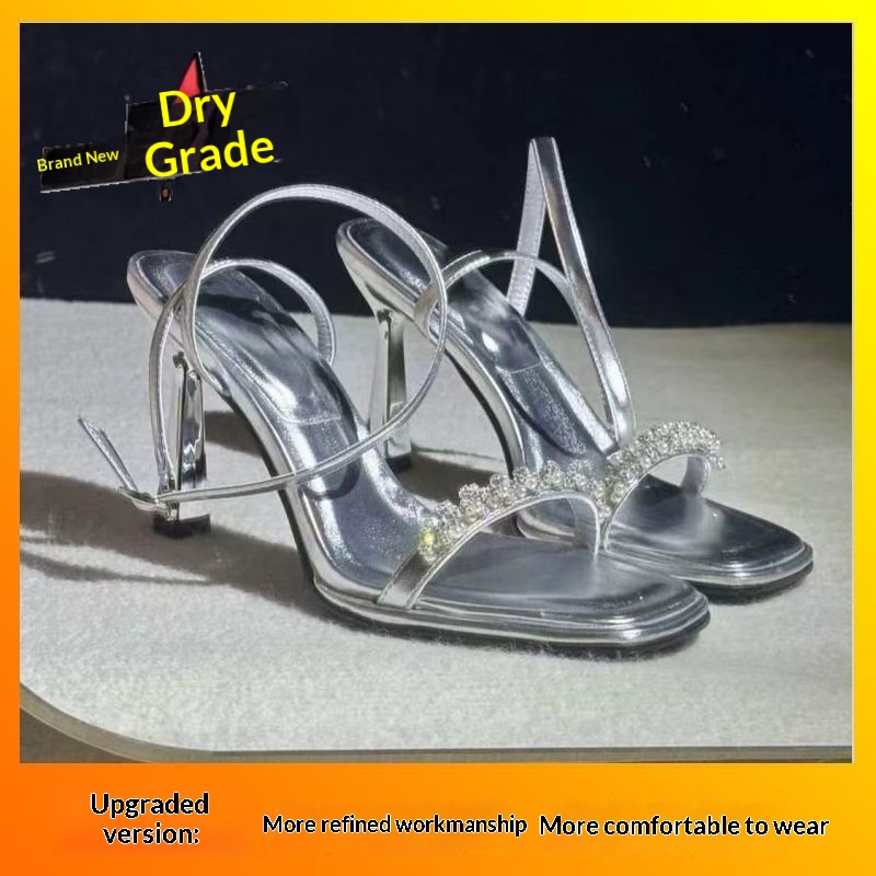 New French-style Rhinestone-embellished Slingback High Heels For Women foto 5