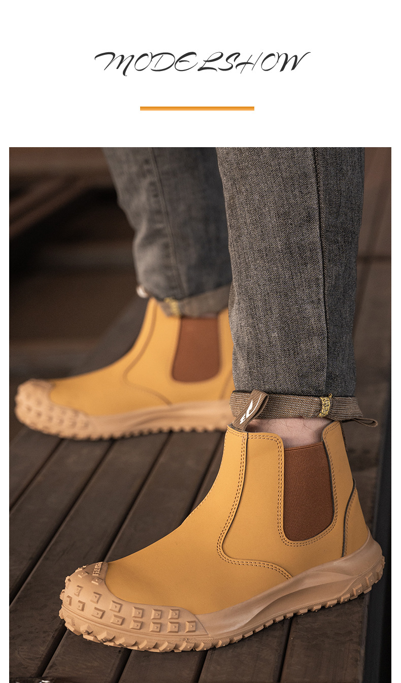 Plus Size Labor Protection Steel Toe Cap Anti-smashing And Anti-stab Safety Shoes foto 3