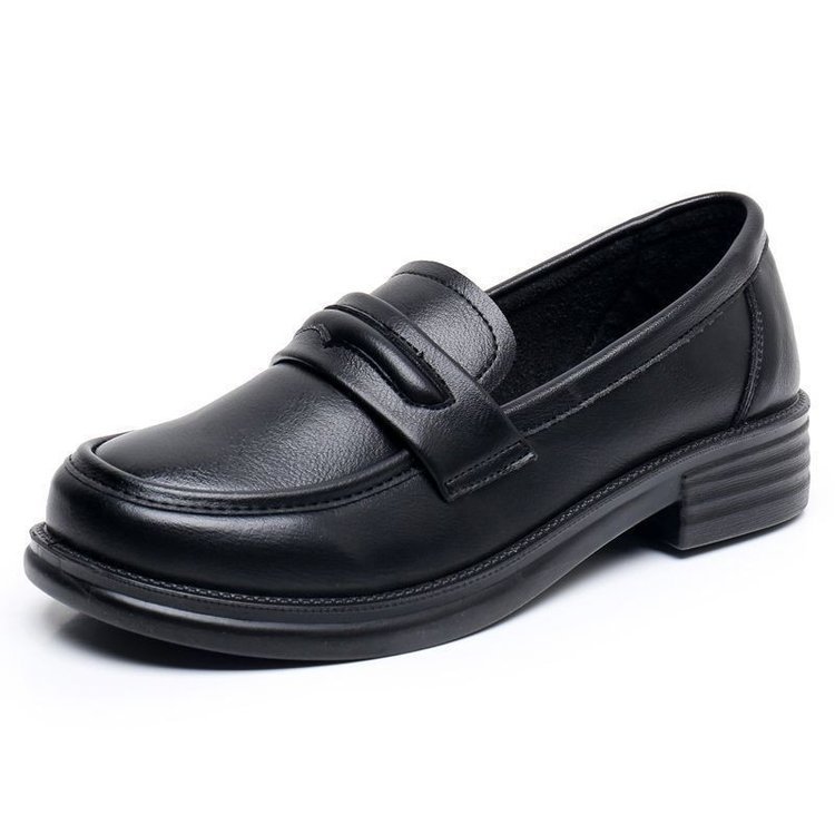 Soft-soled Non-slip Flat Soft-leather Loafersslip-on Style foto 2