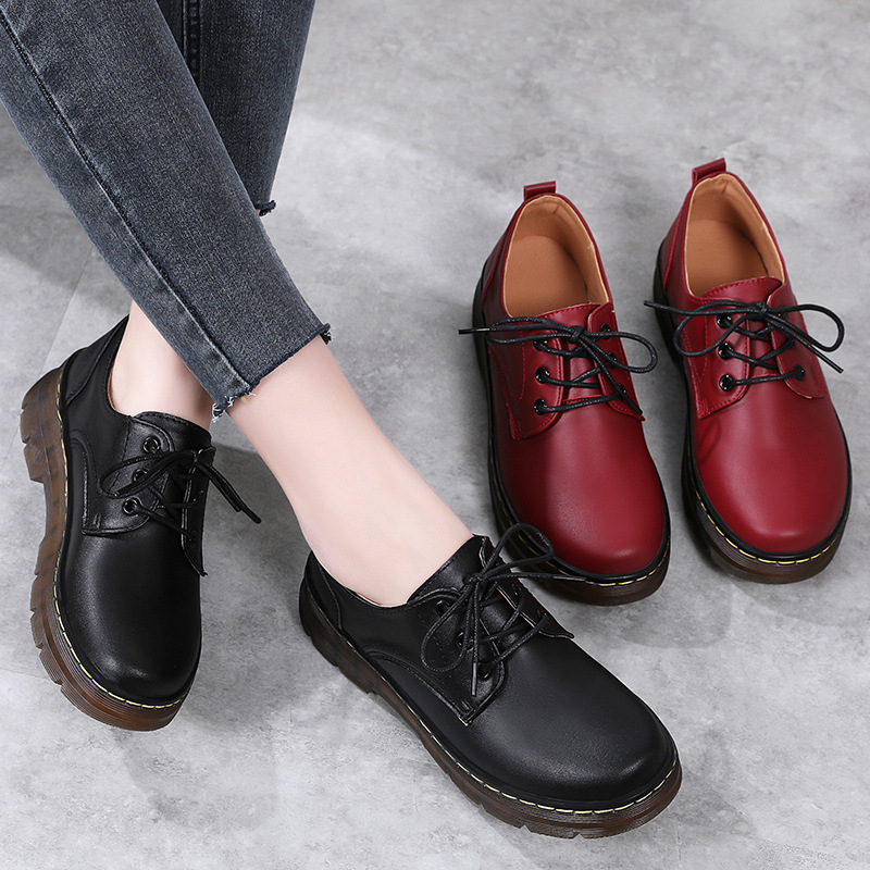 Women's Retro Soft-Soled British-Style Versatile Chunky-Heel Shoes foto 3