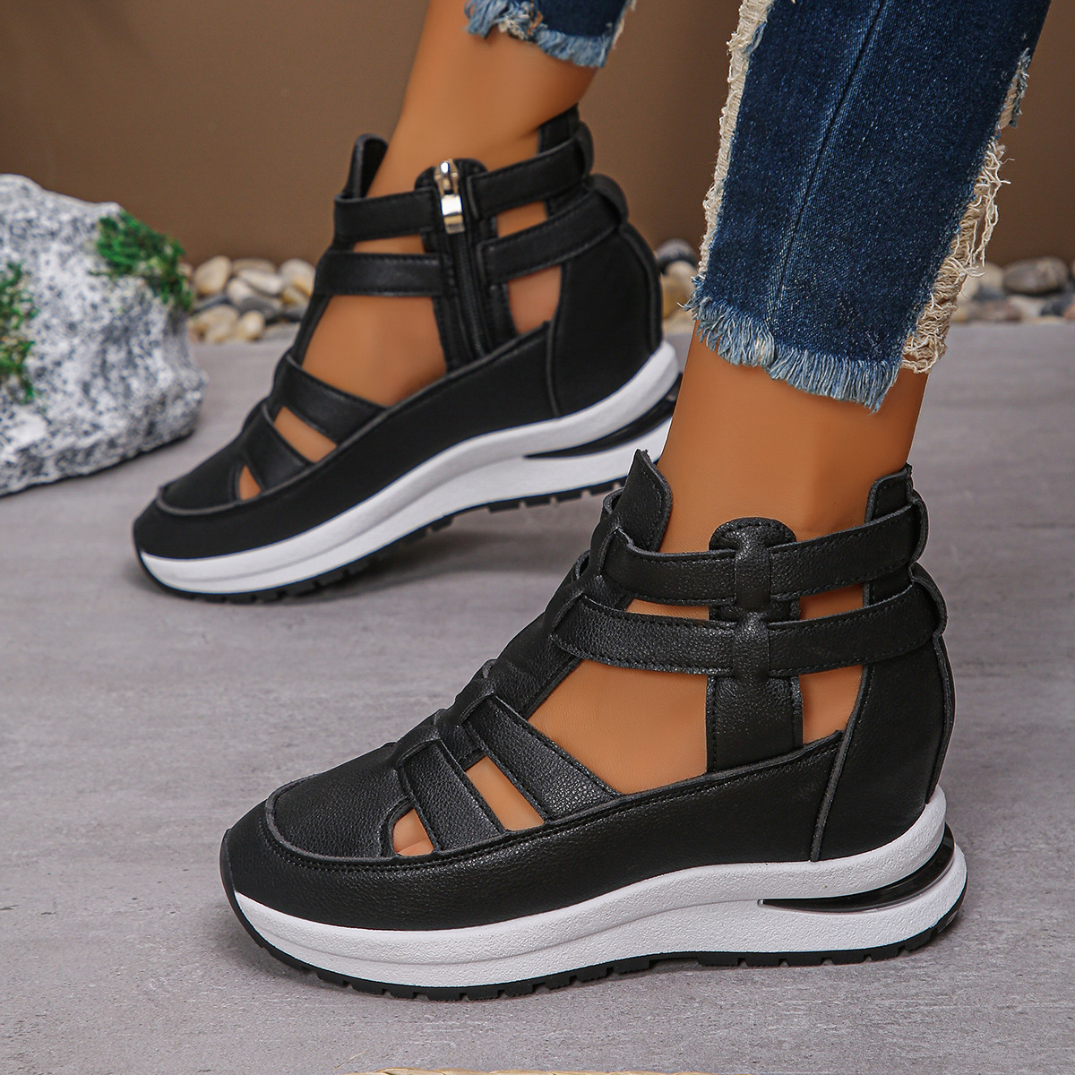 Women's Close-toed Hollow-out Sandals Summer Fashion Platform Shoes foto 4
