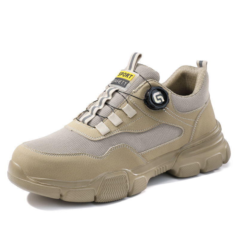 Smart Buckle Labor Protection Anti-smash Steel Toe Protective Shoes foto 3