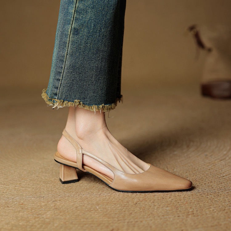 Chunky-heeled Mid-heel Fashion Womens Sandals foto 3