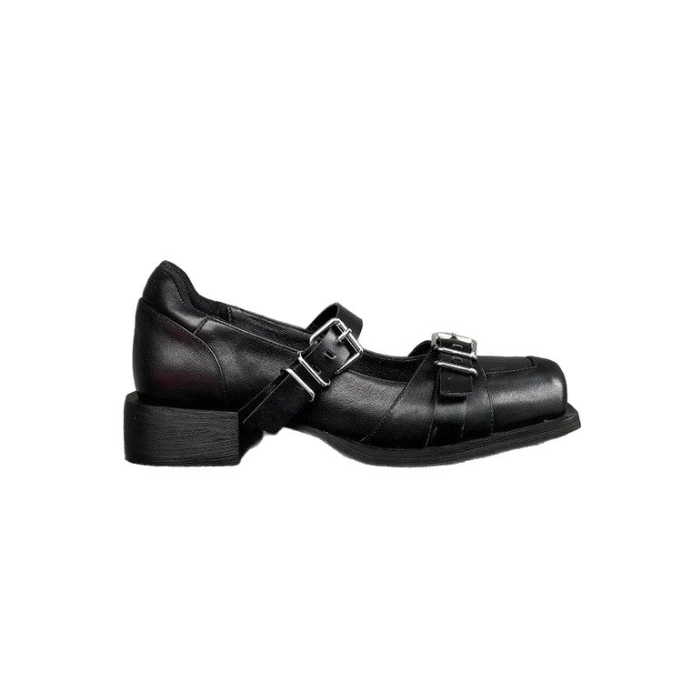 Women's Niche Round Toe Shallow Mouth Summer Leather Shoes