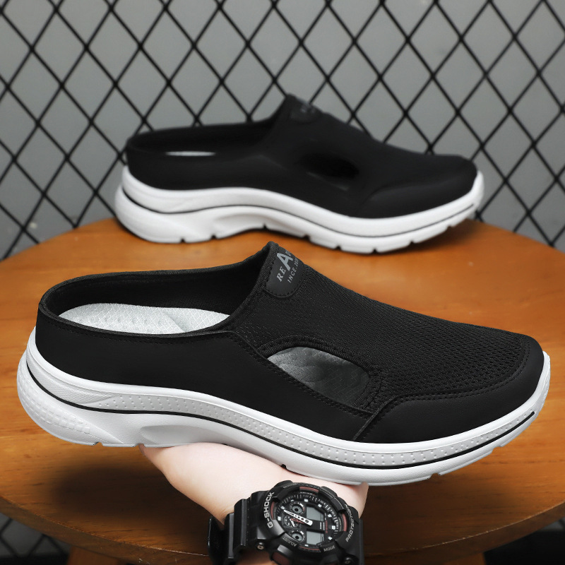 Men's Hollow-out Half Slippers Soft Bottom Comfortable Casual Shoes foto 4