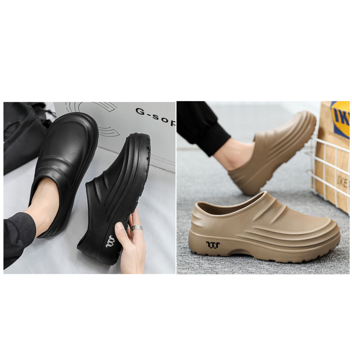 Men's Chef Work Shoes Doctor Hospital Kitchen Mill Cross-border Labor Protection Work Comfortable foto 4