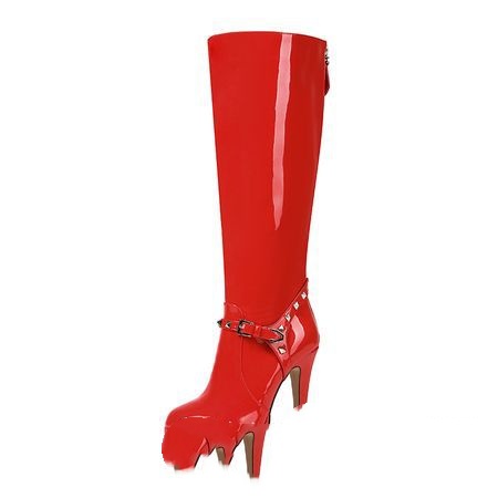 Autumn And Winter New Thick Bottom Chunky Heel High Heel Fashion High Leg Boot Large Size Women's Shoes foto 2