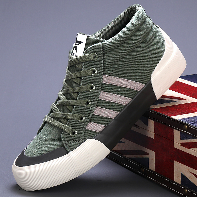 Men's High-top Canvas Shoes Korean Style All-matching foto 5