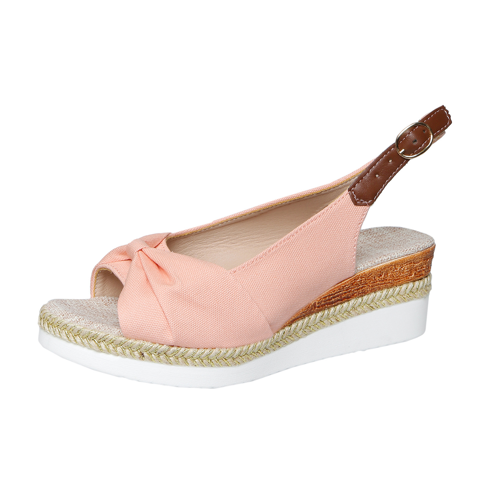 Bow Wedge Casual Sandals Women's Rubber foto 2
