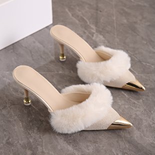 New Cross-border Plus-size High-heeled Slippers For Women foto 4