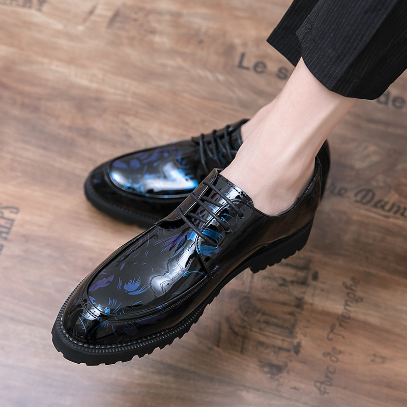Spring British Men Le Business Casual Leather Shoes foto 5