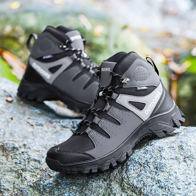 Men's High-top Hiking Shoes Tourist Hiking Shoes Wear-resistant Non-slip foto 2