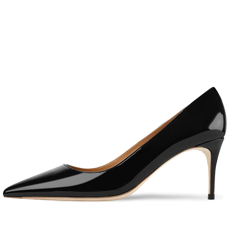 Naked Light Mouthed French Women's Soft Soled Non Tiring High-heeled Single Shoes foto 3