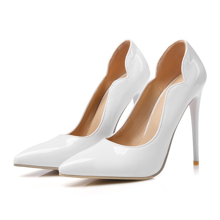 Sexy High-heeled Stiletto Patent Leather Pumps foto 3
