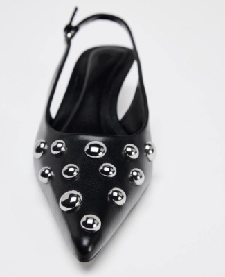 Women's Shoes Low-cut Pointed-toe Rivet-decorated Stilettos foto 4