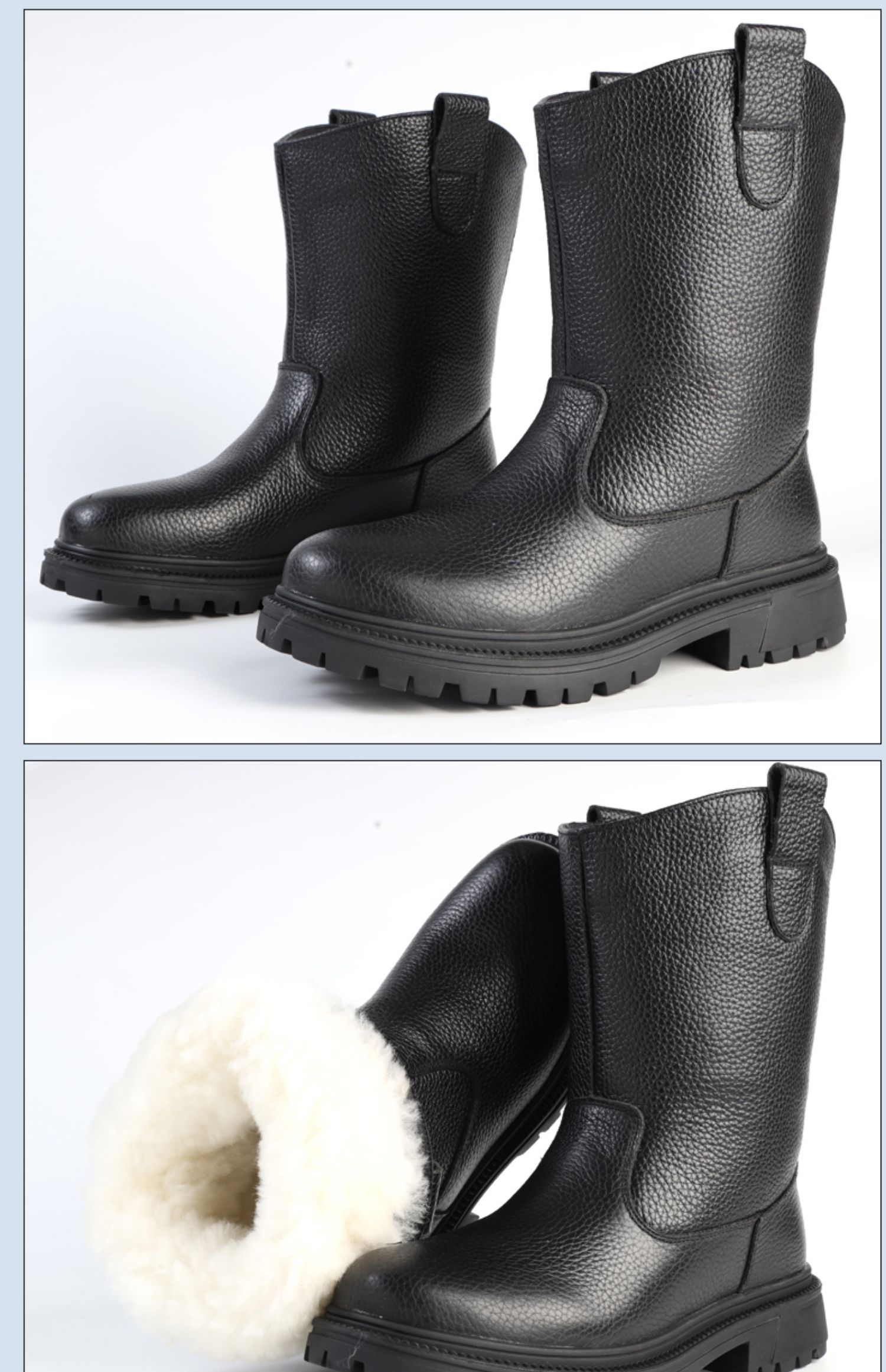 Fur Snow Boots Men's High-top Winter Warm foto 5