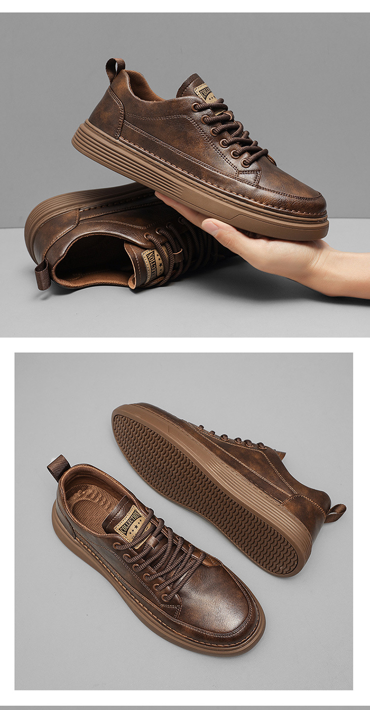 Men's Casual Tooling British Leather Boots foto 2