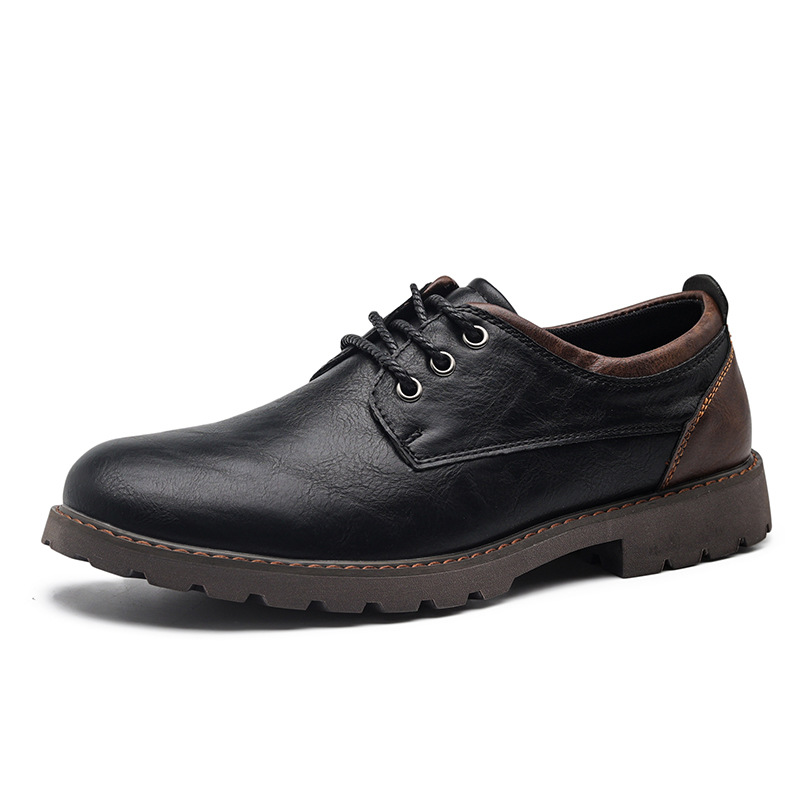 British Style Retro Casual Leather Shoes Men's Casual foto 3