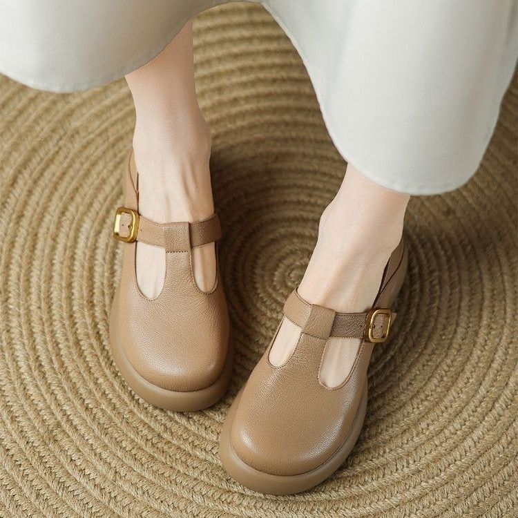 Springautumn Non-slip Leather Shoes Comfortable Mary Jane Shoes foto 3