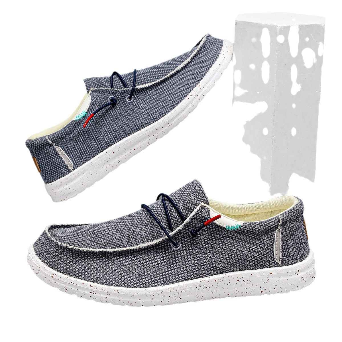 Autumn Men's Laceless Canvas Shoes Plus Size Breathable foto 5