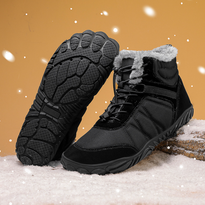 Outdoor Snow Boots Men's Platform Plus Waterproof Five-finger Hiking Shoes foto 2