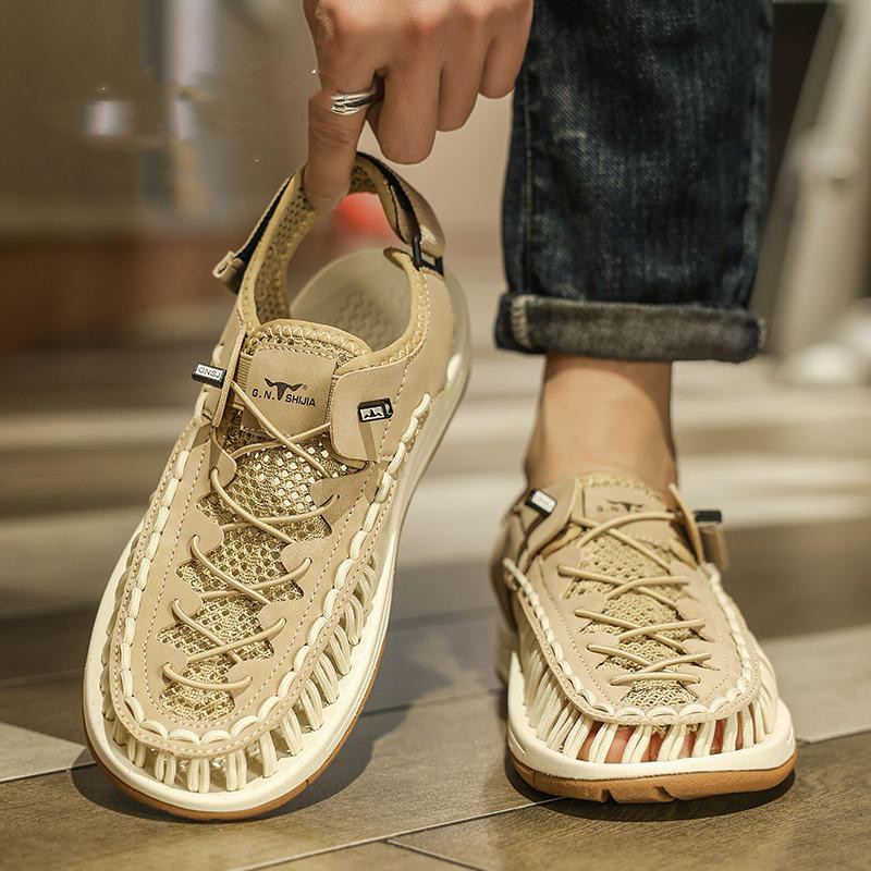 Men's Summer Woven Hollowed Sports Outdoor Stream Trekking Shoes Sandals foto 4