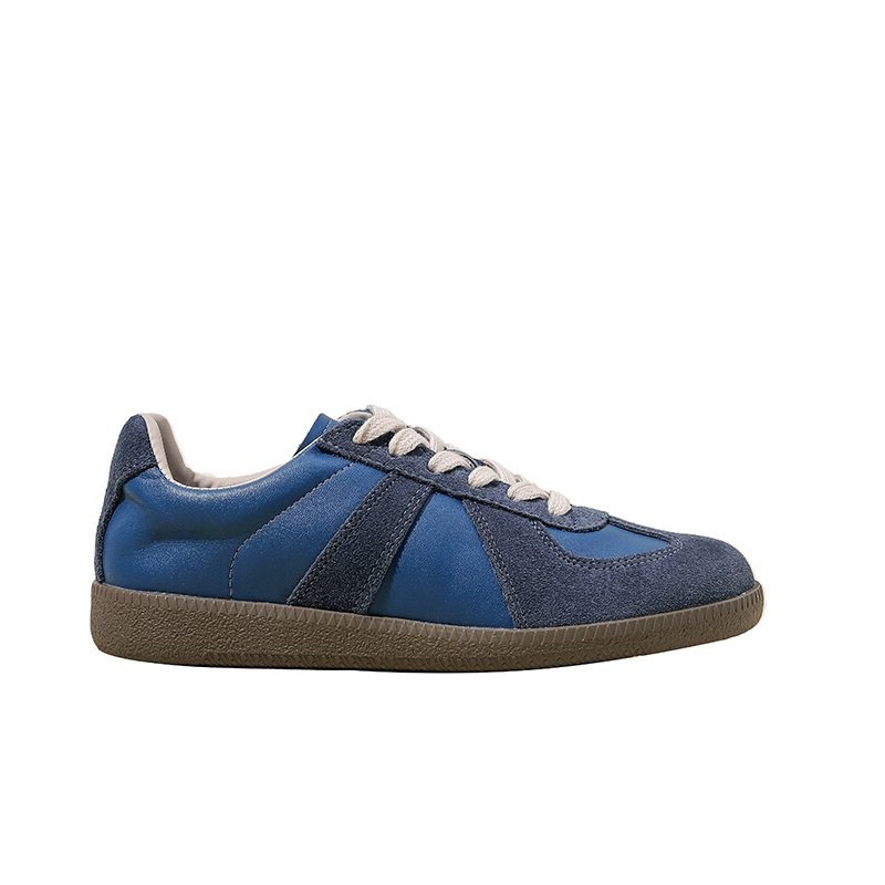 New Womens Versatile Korean-style Retro Patchwork Flat Shoes With A Round Toe And Lace-up Design foto 3