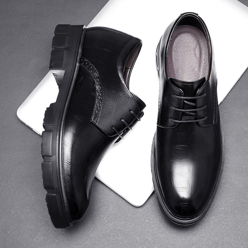 Men's Height Increasing Leather Shoes 10cm Thick Bottom Business Formal Wear foto 4