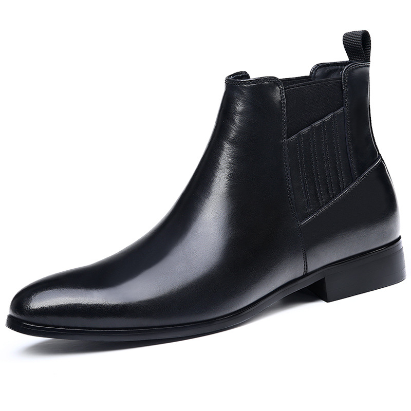 Men's Chelsea Boots Retro British Pointed High-top foto 4