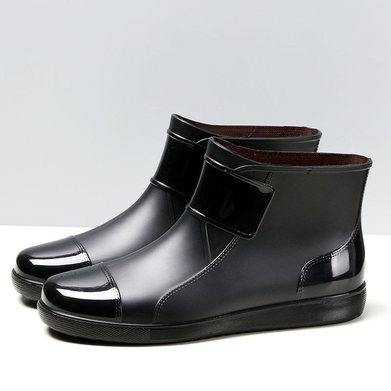 Men's Short Waterproof Plus Size Rain Boots foto 3