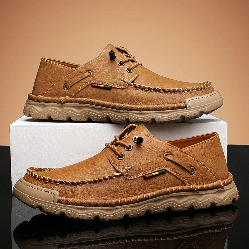 Men's Leather Shoes Genuine Leather Fashion Business Casual Shoes foto 2