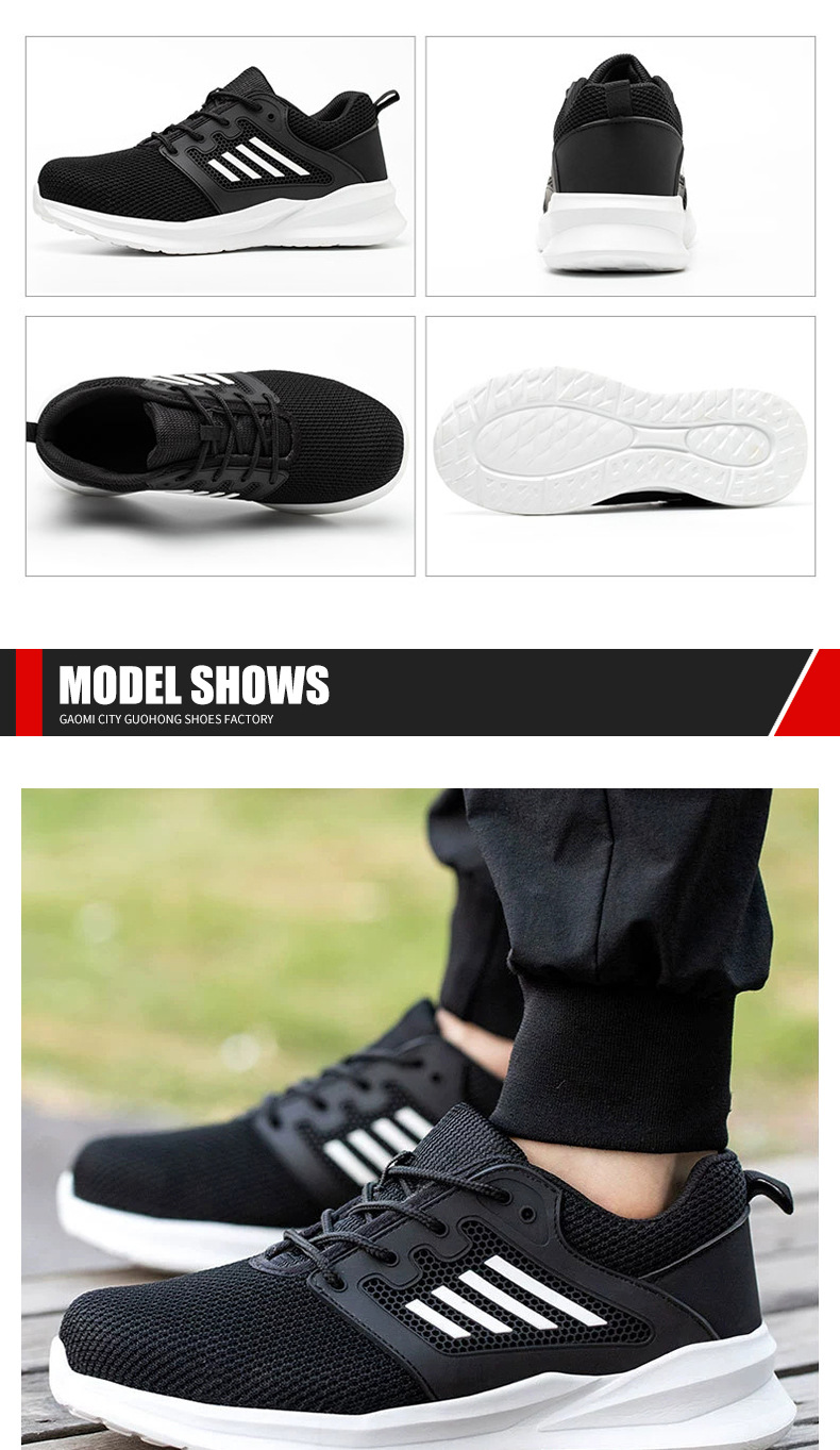 Anti-smashing And Anti-penetration Summer Breathable Safety Shoes Protective Lightweight Comfortable Air Cushion Work Shoes foto 3