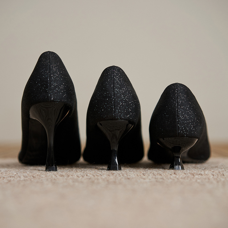 French Style Sequined High Heels Dress foto 5