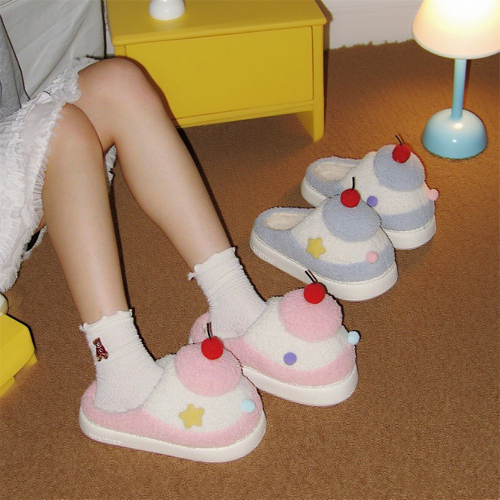 Warm Sweet Cherry Cake Lady Fluffy Shoes foto 3