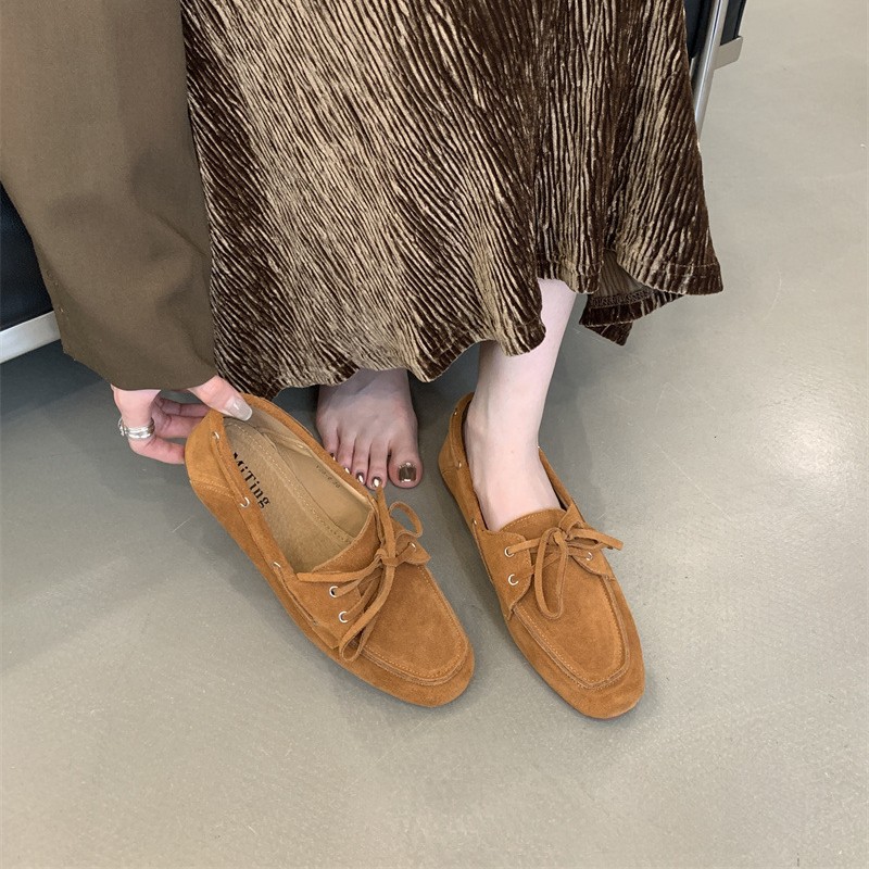 Spring New Retro Round Head Low Heel Shoes Women's All-matching foto 5