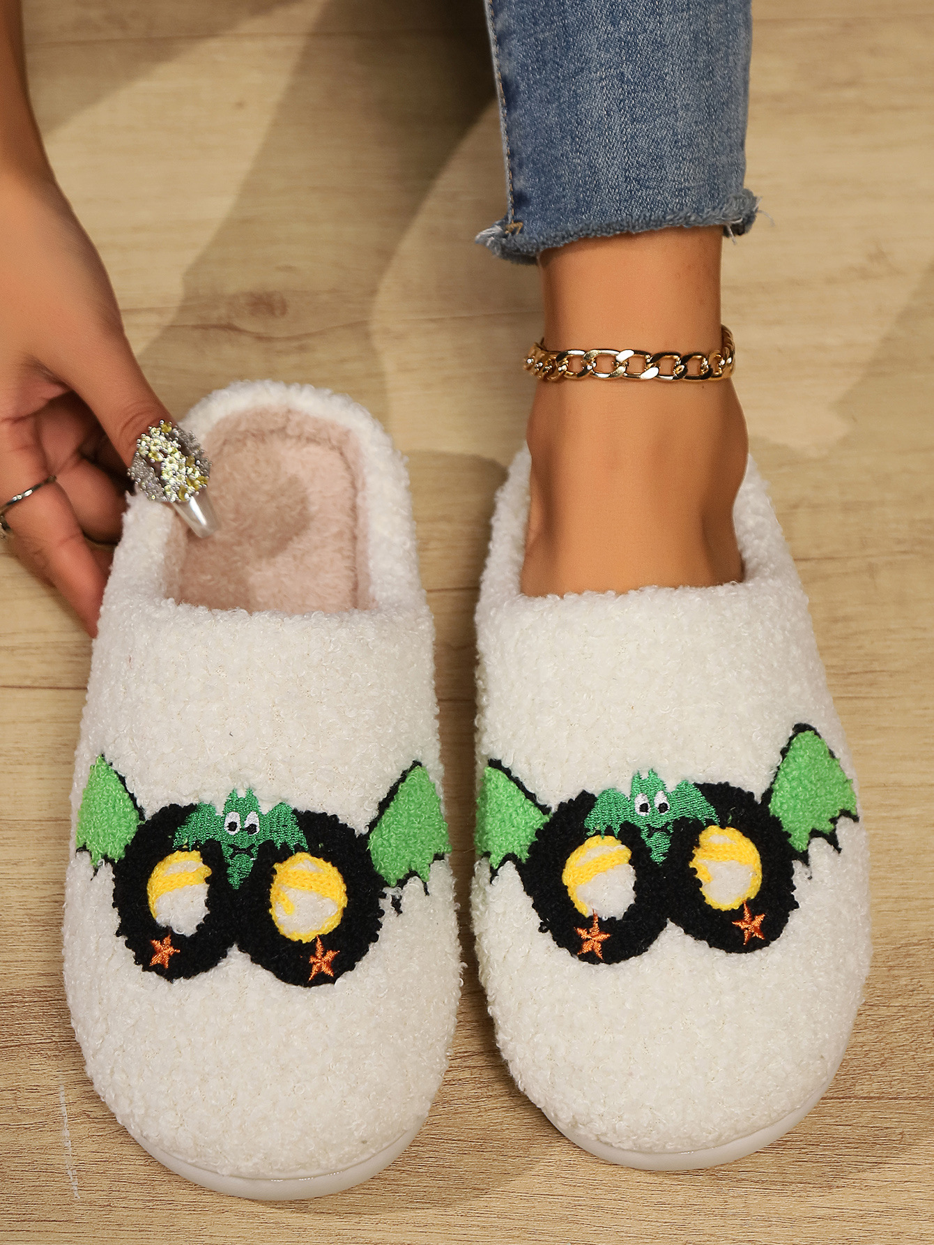 Women's Indoor Plush Thermal Cotton Slippers foto 3