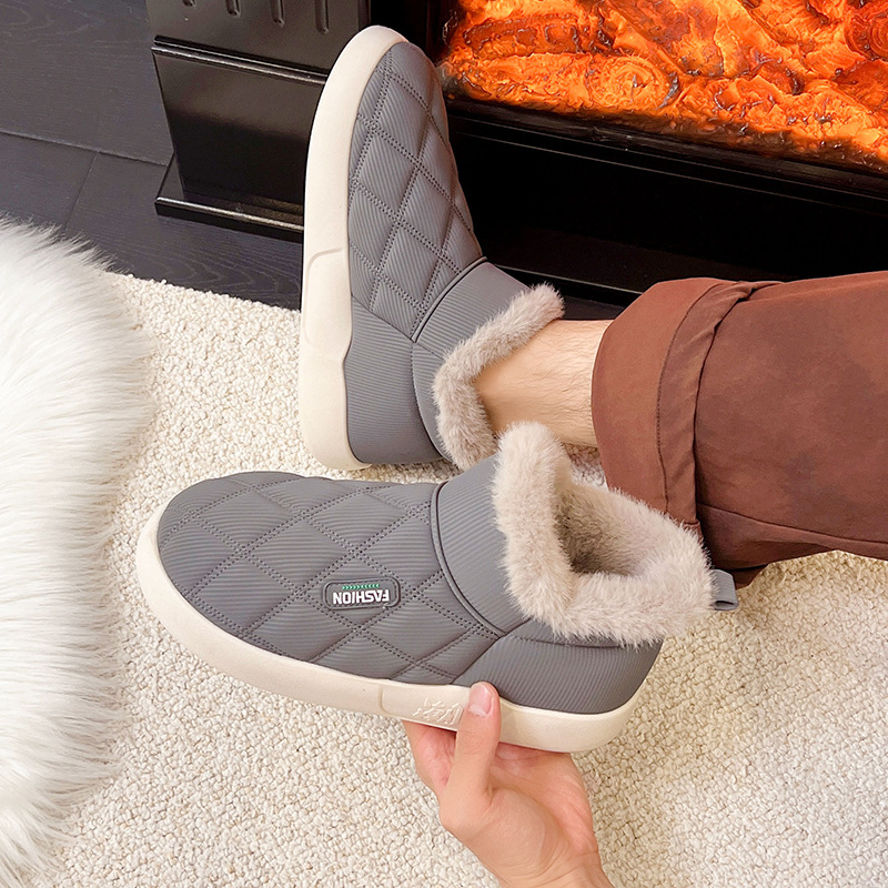 Fleece-lined Waterproof Low-top Snow Boots With Thick Sole For Warmth foto 3