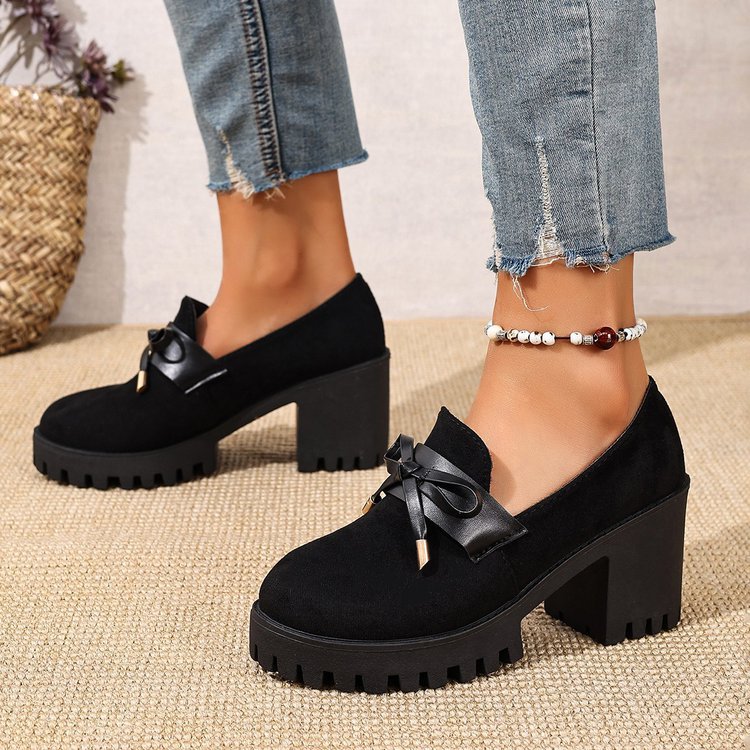 British-style French Loafer Suede Slip-on Shoes foto 5